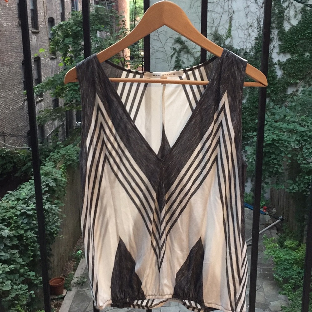 Stripe V Neck